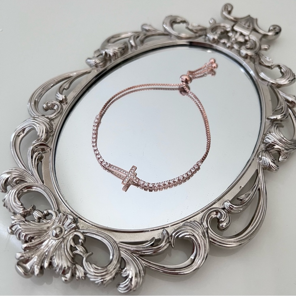 New Rose Gold Cross Adjustable Bracelet